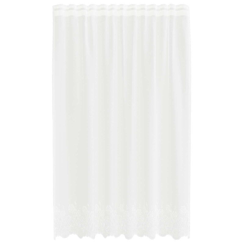 vidaXL Κουρτίνα Δαντέλας Λευκό 240 x 150 cm Πολυεστέρας