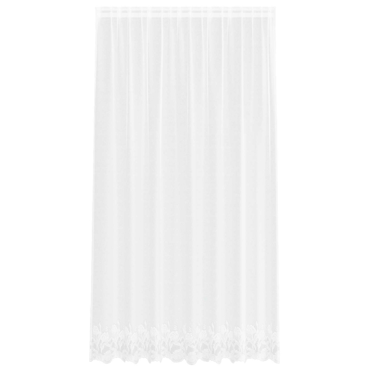 vidaXL Κουρτίνα Δαντέλας Λευκό 245 x 200 cm Πολυεστέρας