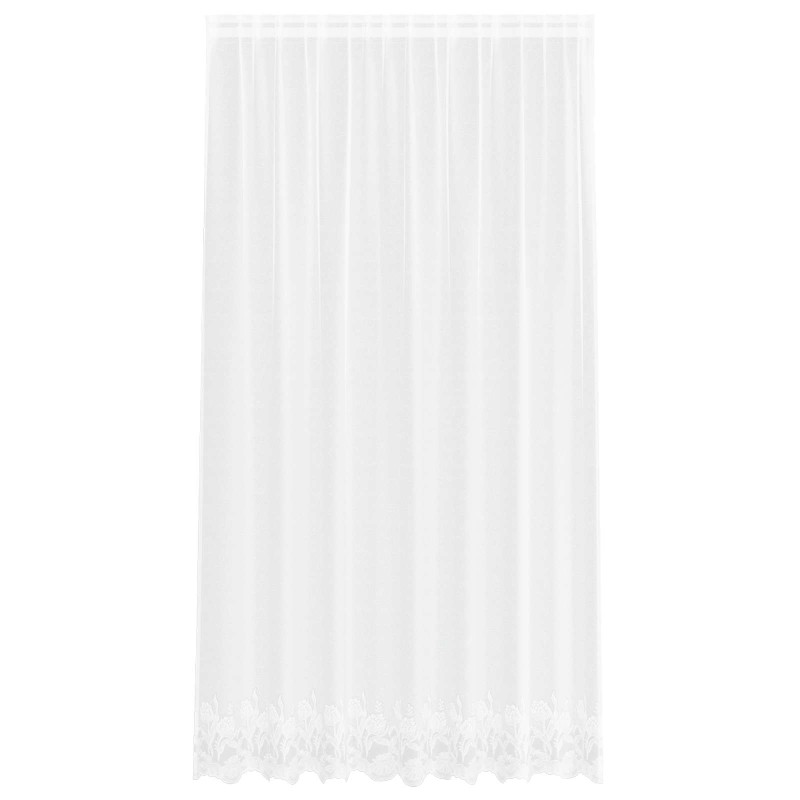 vidaXL Κουρτίνα Δαντέλας Λευκό 245 x 200 cm Πολυεστέρας