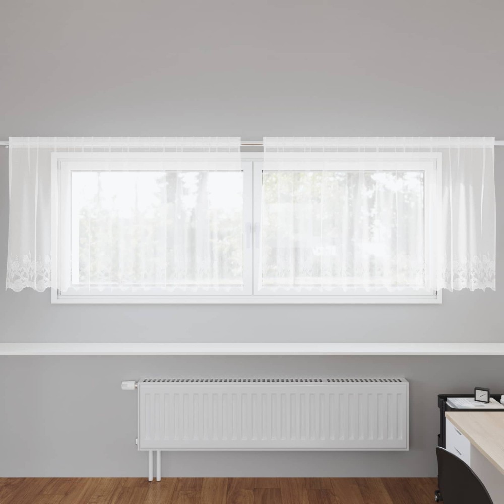 vidaXL Κουρτίνα Δαντέλας Λευκό 80 x 300 cm Πολυεστέρας