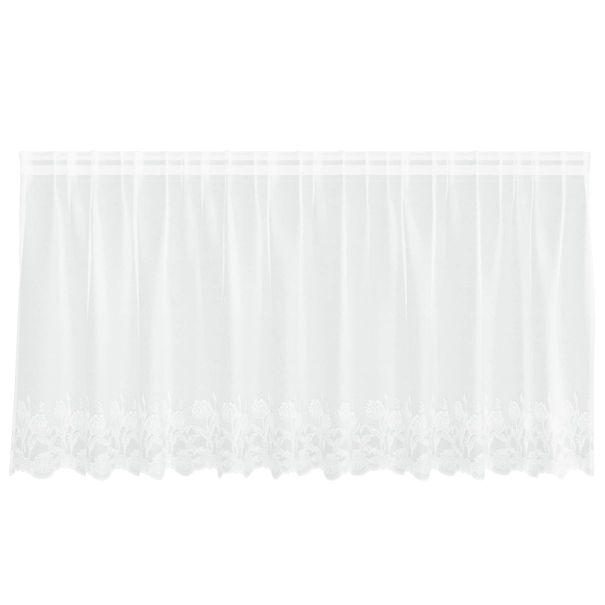 vidaXL Κουρτίνα Δαντέλας Λευκό 100 x 300 cm Πολυεστέρας