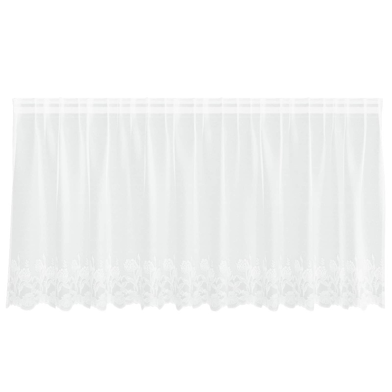 vidaXL Κουρτίνα Δαντέλας Λευκό 120 x 300 cm Πολυεστέρας