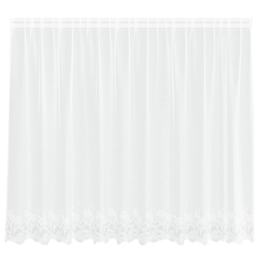 vidaXL Κουρτίνα Δαντέλας Λευκό 300 x 140 cm Πολυεστέρας