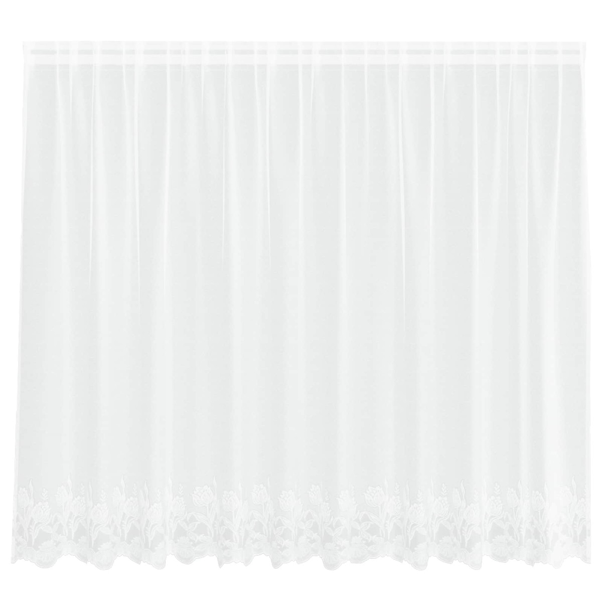 vidaXL Κουρτίνα Δαντέλας Λευκό 160 x 300 cm Πολυεστέρας
