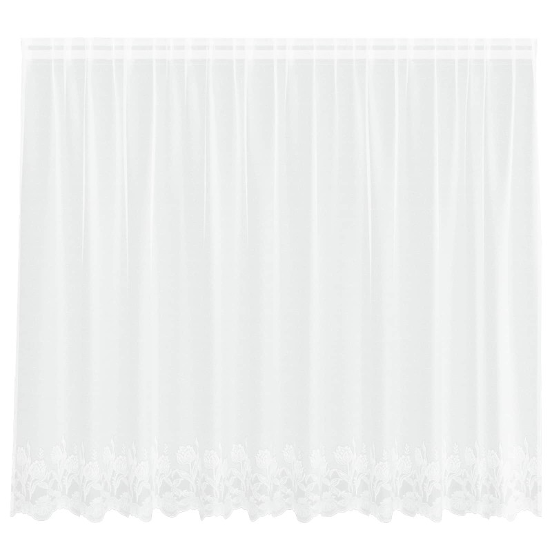 vidaXL Κουρτίνα Δαντέλας Λευκό 180 x 300 cm Πολυεστέρας