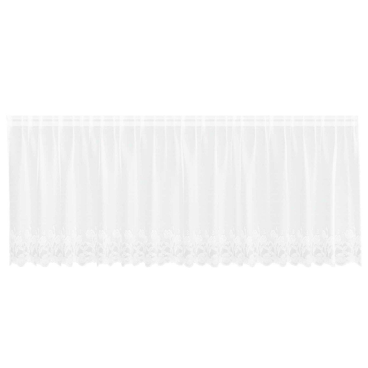 vidaXL Κουρτίνα Δαντέλας Λευκό 120 x 400 cm Πολυεστέρας
