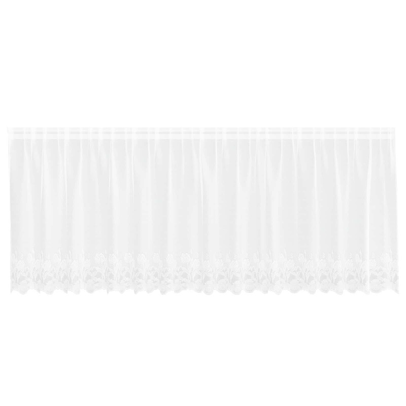 vidaXL Κουρτίνα Δαντέλας Λευκό 120 x 400 cm Πολυεστέρας