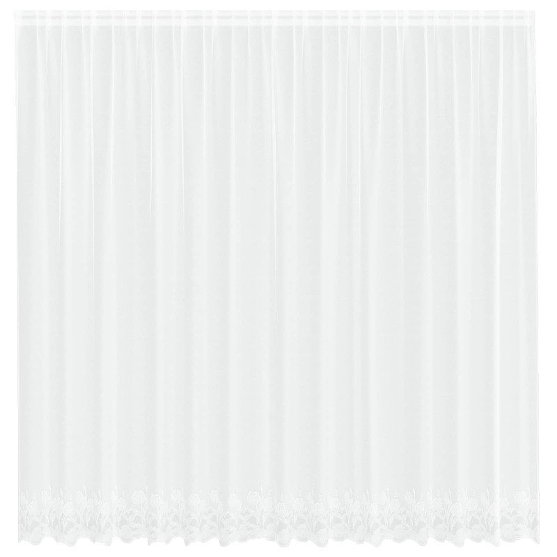 vidaXL Κουρτίνα Δαντέλας Λευκό 200 x 400 cm Πολυεστέρας