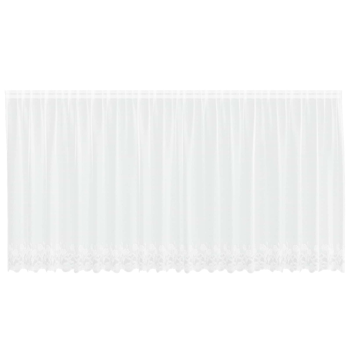 vidaXL Κουρτίνα Δαντέλας Λευκό 160 x 500 cm Πολυεστέρας