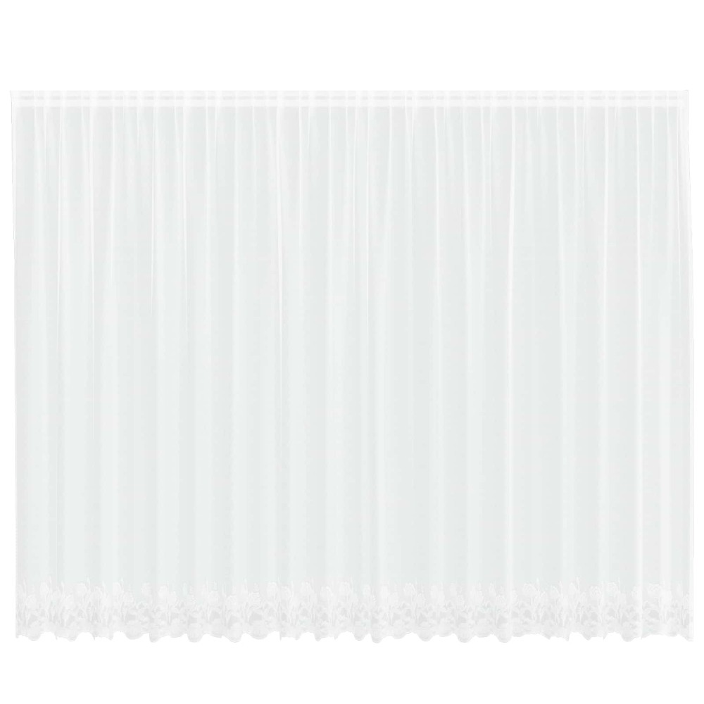 vidaXL Κουρτίνα Δαντέλας Λευκό 200 x 500 cm Πολυεστέρας