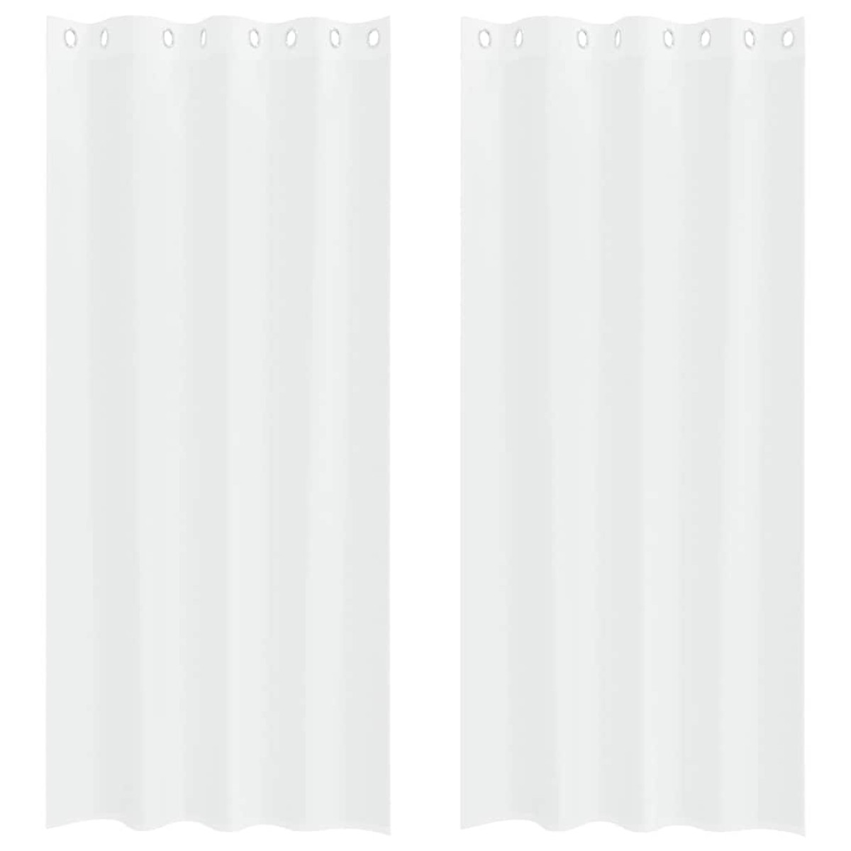 vidaXL Κουρτίνα βυσσινί 2 τμχ. Λευκό 225 x 140 εκ. Πολυεστέρας