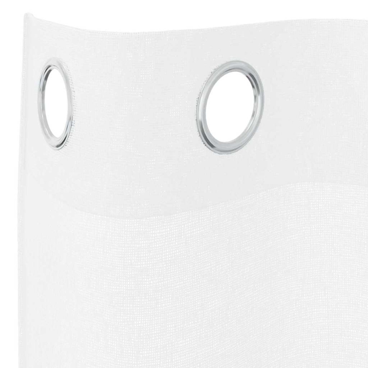 vidaXL Κουρτίνα βυσσινί 2 τμχ. Λευκό 260 x 140 εκ. Πολυεστέρας