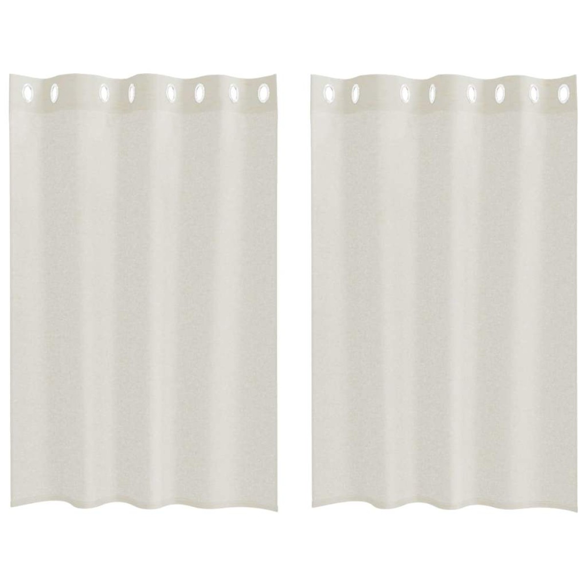 vidaXL Κουρτίνα βυσσινί 2 τμχ. Κρεμ 140 x 140 cm Πολυεστέρας