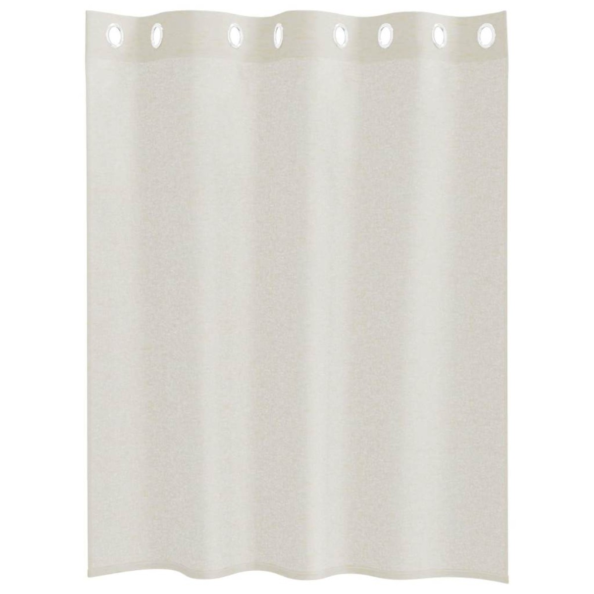 vidaXL Κουρτίνα βυσσινί 2 τμχ. Κρεμ 140 x 140 cm Πολυεστέρας