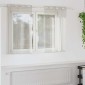 vidaXL Κουρτίνα βυσσινί 2 τμχ. Κρεμ 140 x 140 cm Πολυεστέρας