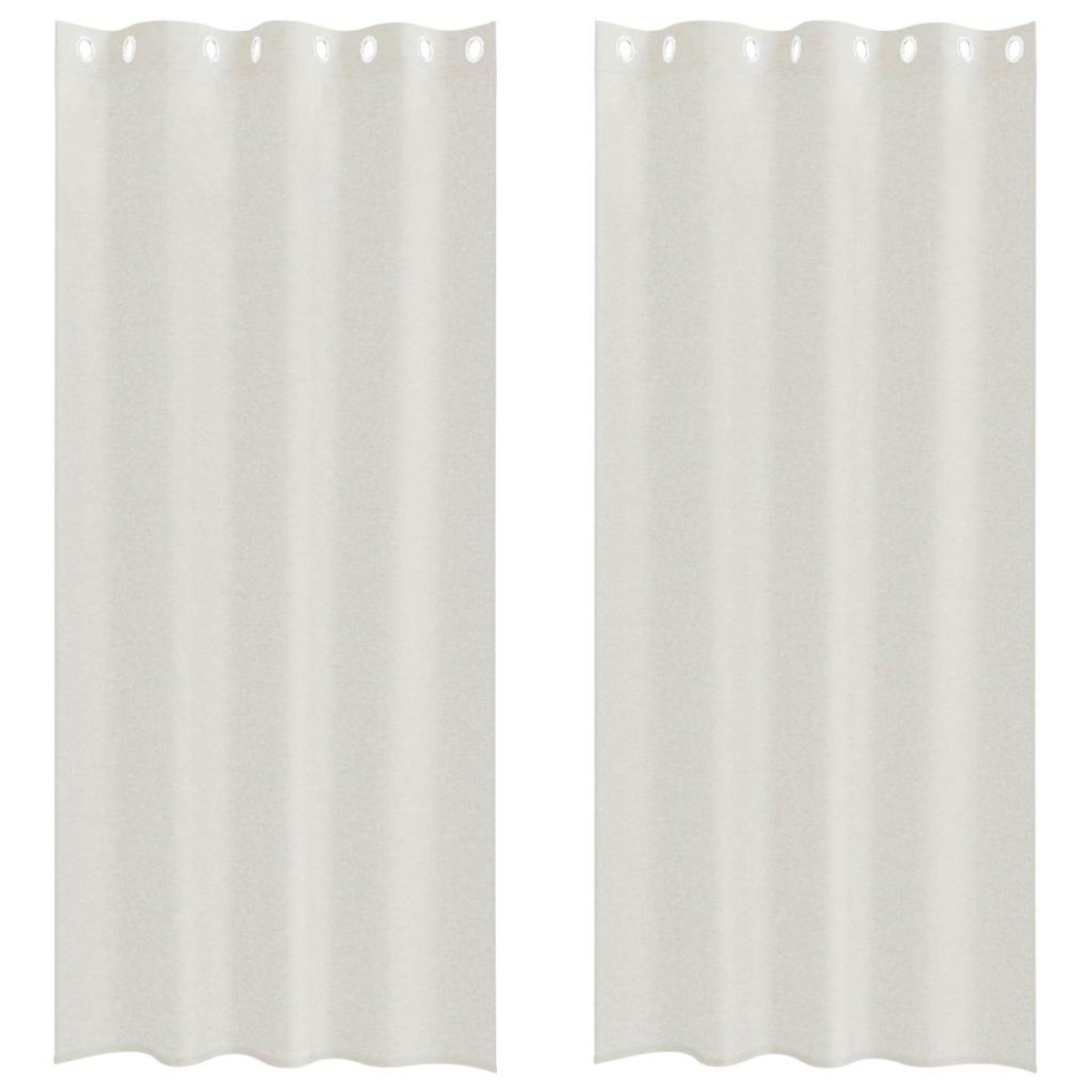 vidaXL Κουρτίνα βυσσινί 2 τμχ. Κρεμ 260 x 140 εκ. Πολυεστέρας