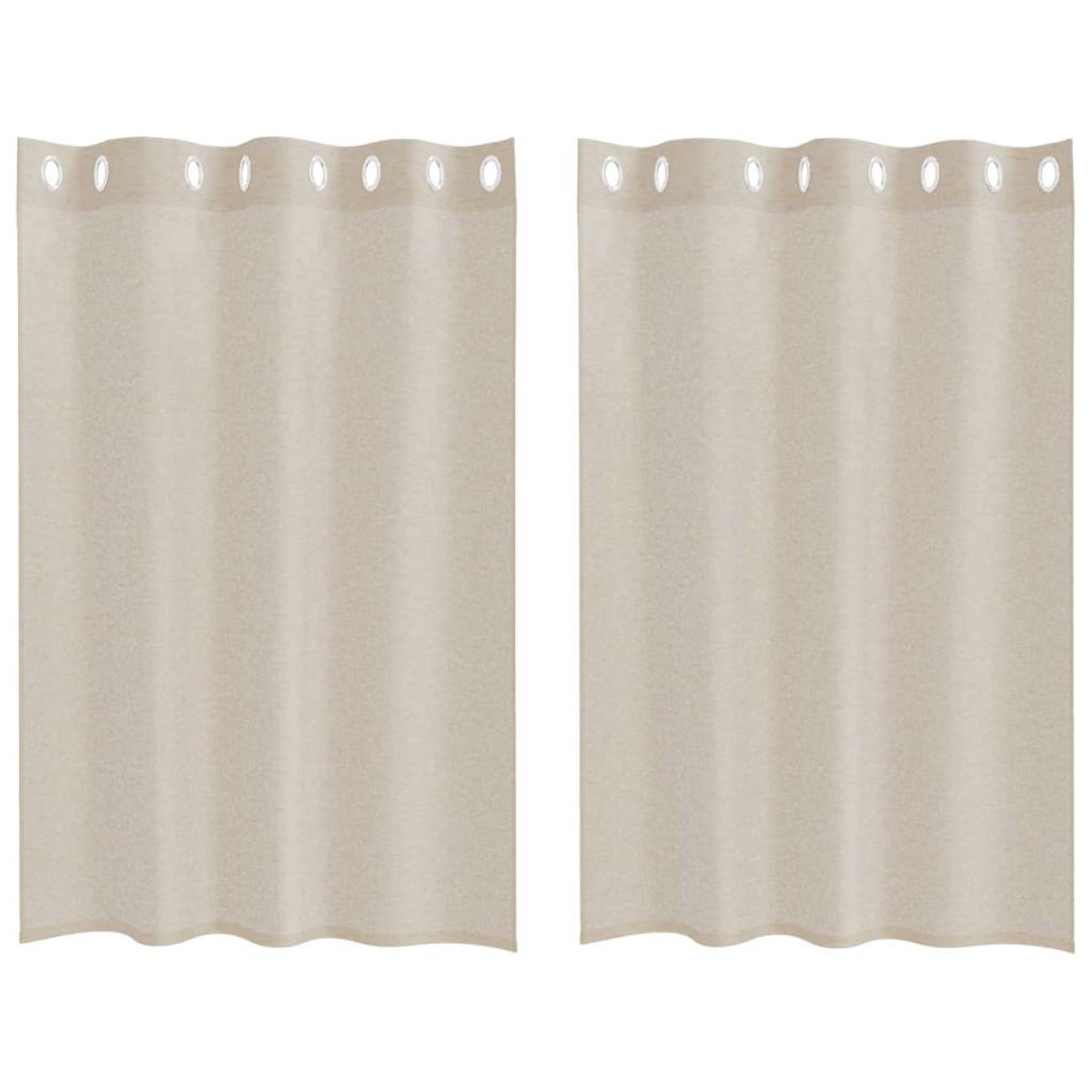 vidaXL Κουρτίνα βυσσινί 2 τμχ. Άμμος 140 x 140 cm Πολυεστέρας
