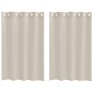 vidaXL Κουρτίνα βυσσινί 2 τμχ. Άμμος 140 x 140 cm Πολυεστέρας