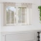 vidaXL Κουρτίνα βυσσινί 2 τμχ. Άμμος 140 x 140 cm Πολυεστέρας