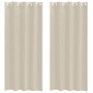 vidaXL Κουρτίνα βυσσινί 2 τμχ. Άμμος 245 x 140 εκ. Πολυεστέρας
