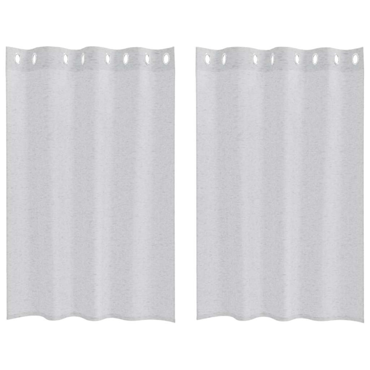 vidaXL Κουρτίνα βυσσινί 2 τμχ. Ανοιχτό γκρι 140 x 140 cm Πολυεστέρας