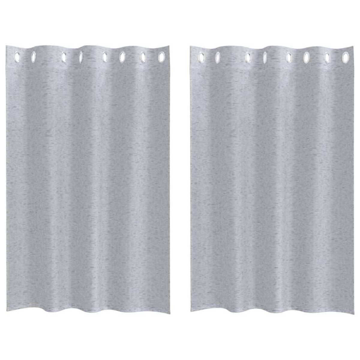 vidaXL Κουρτίνα βυσσινί 2 τμχ. Σκούρο Γκρι 140 x 140 cm Πολυεστέρας