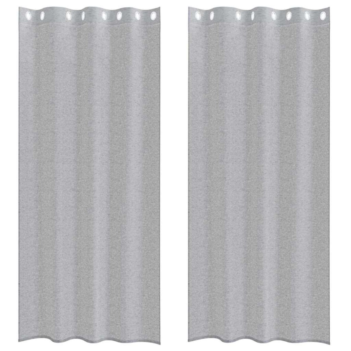 vidaXL Κουρτίνα βυσσινί 2 τμχ. Σκούρο Γκρι 225 x 140 εκ. Πολυεστέρας