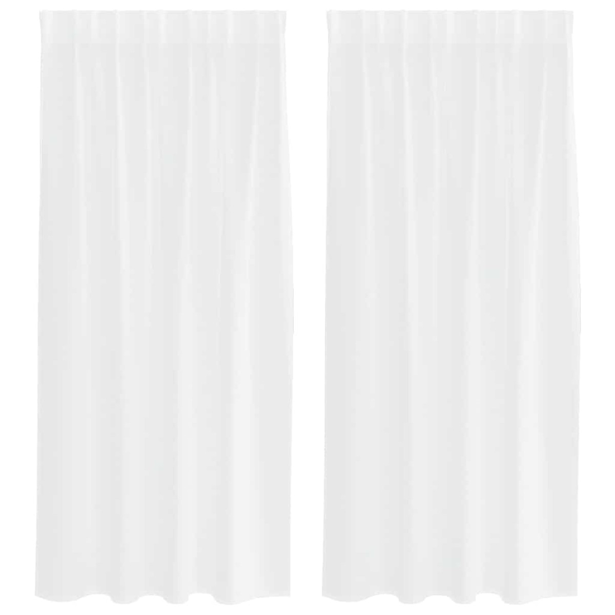 vidaXL Κουρτίνα βυσσινί 2 τμχ. Λευκό 175 x 140 εκ. Πολυεστέρας