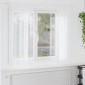 vidaXL Κουρτίνα βυσσινί 2 τμχ. Λευκό 175 x 140 εκ. Πολυεστέρας