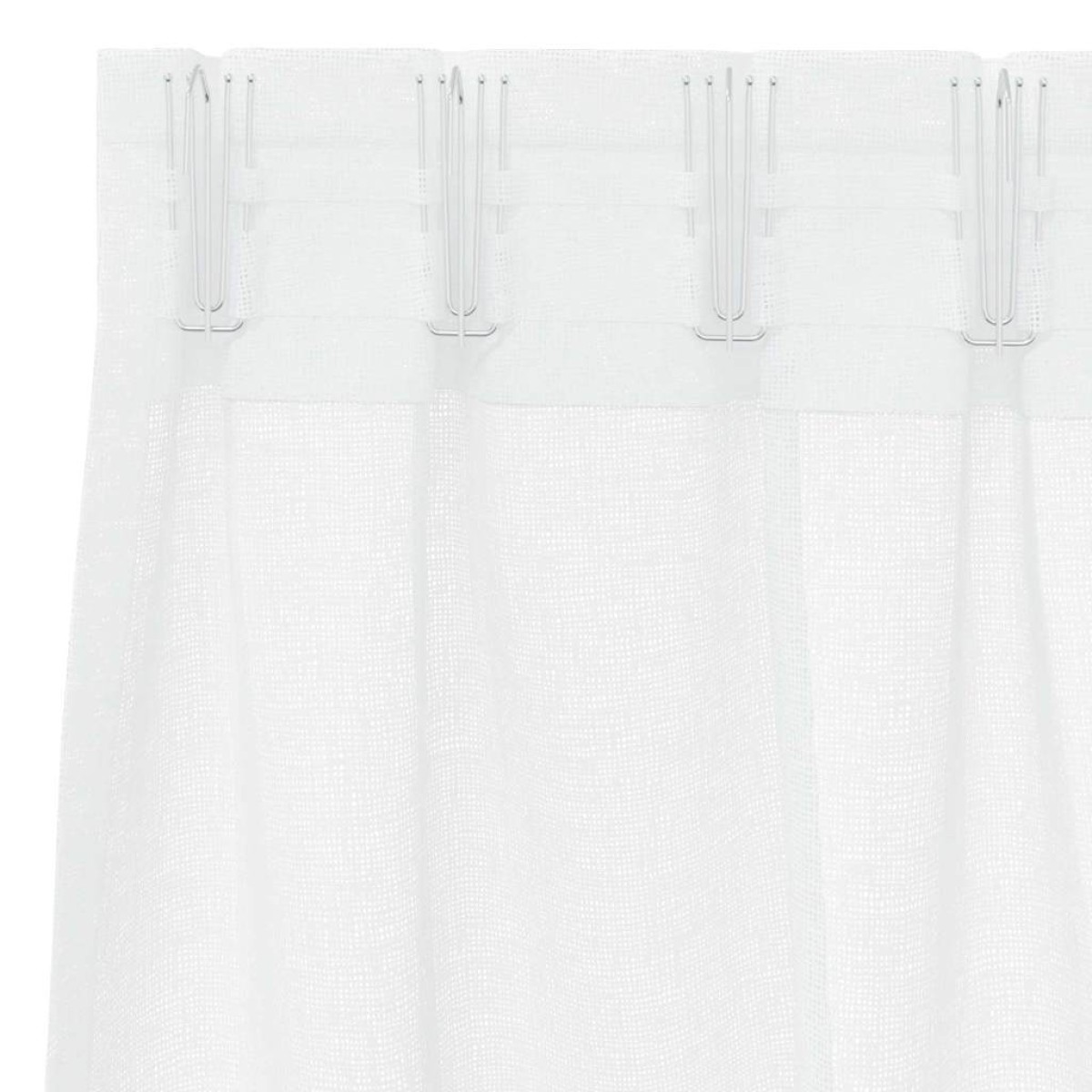 vidaXL Κουρτίνα βυσσινί 2 τμχ. Λευκό 245 x 140 εκ. Πολυεστέρας