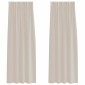 vidaXL Κουρτίνα βυσσινί 2 τμχ. Άμμος 245 x 140 εκ. Πολυεστέρας