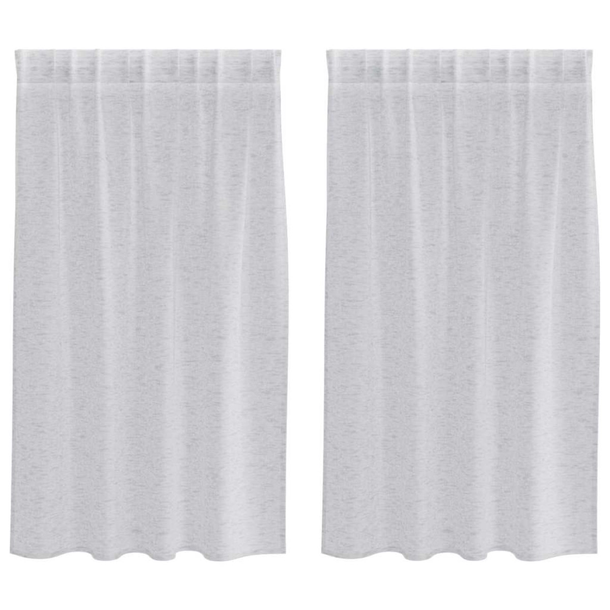 vidaXL Κουρτίνα βυσσινί 2 τμχ. Ανοιχτό γκρι 140 x 140 cm Πολυεστέρας