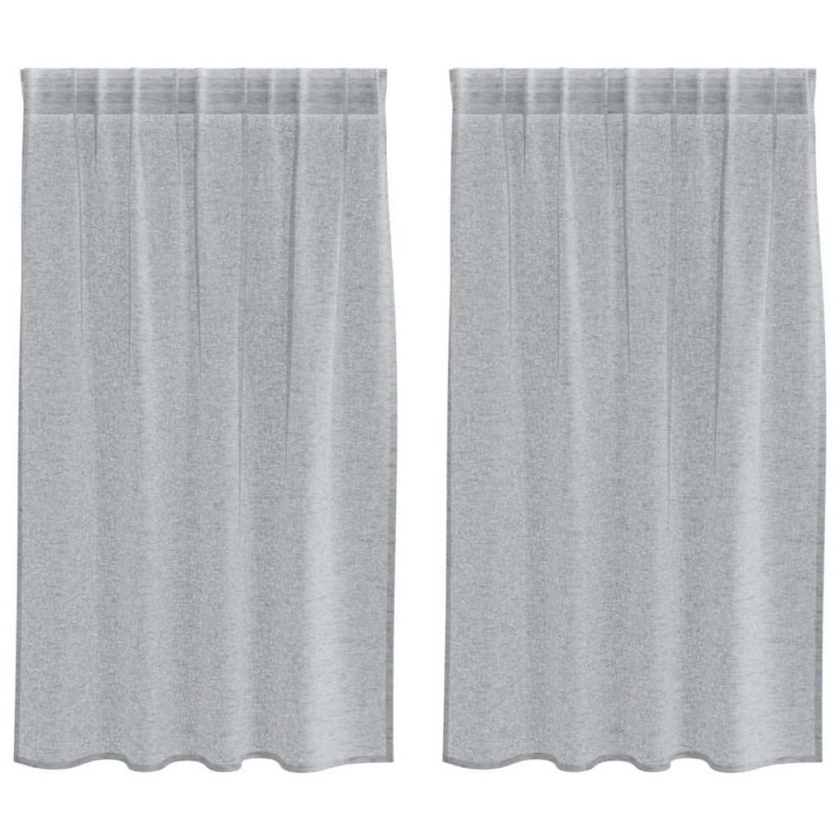 vidaXL Κουρτίνα βυσσινί 2 τμχ. Σκούρο Γκρι 140 x 140 cm Πολυεστέρας