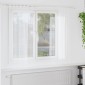 vidaXL Κουρτίνα βυσσινί 2 τμχ. Λευκό 175 x 140 εκ. Πολυεστέρας