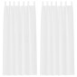 vidaXL Κουρτίνα βυσσινί 2 τμχ. Λευκό 245 x 140 εκ. Πολυεστέρας