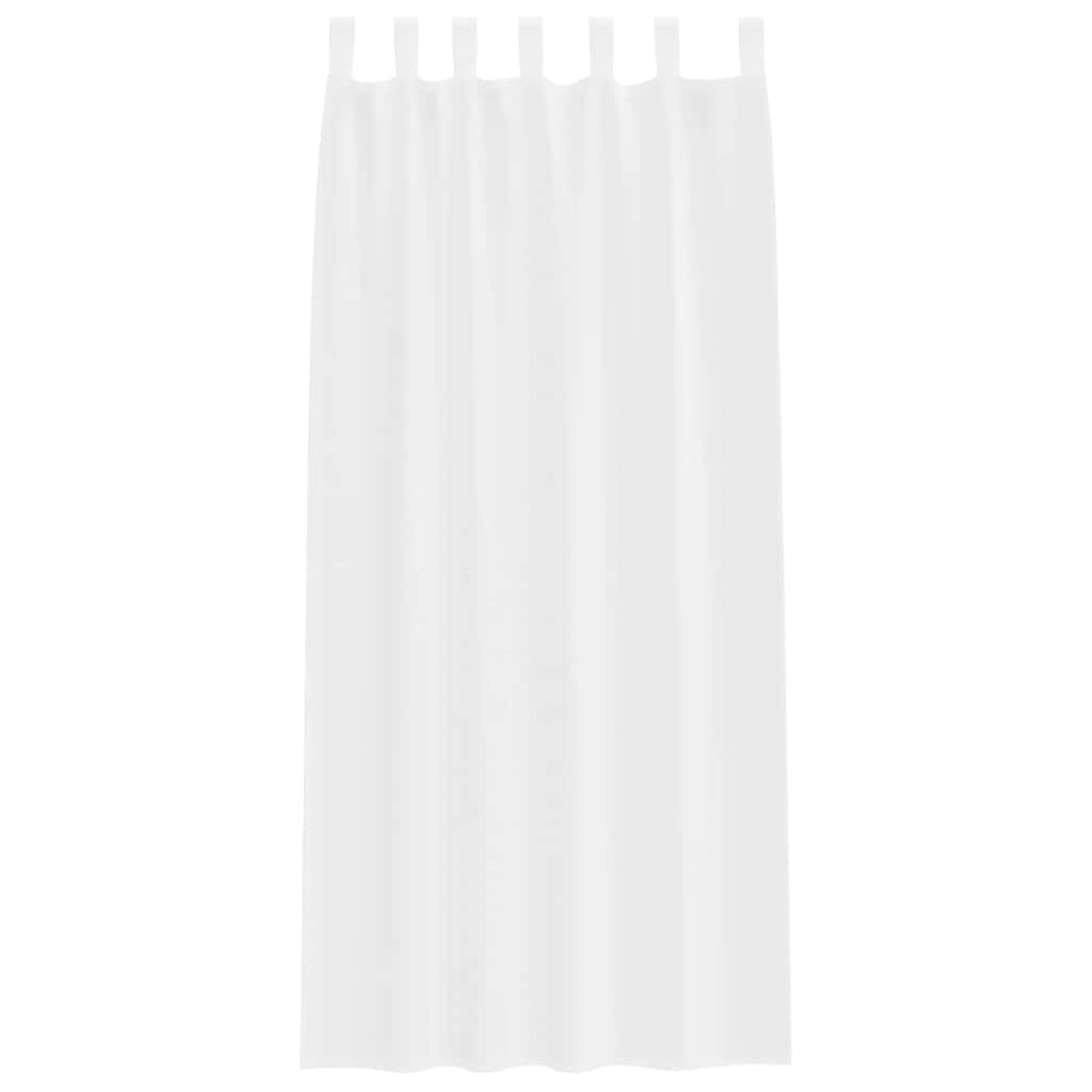 vidaXL Κουρτίνα βυσσινί 2 τμχ. Λευκό 245 x 140 εκ. Πολυεστέρας