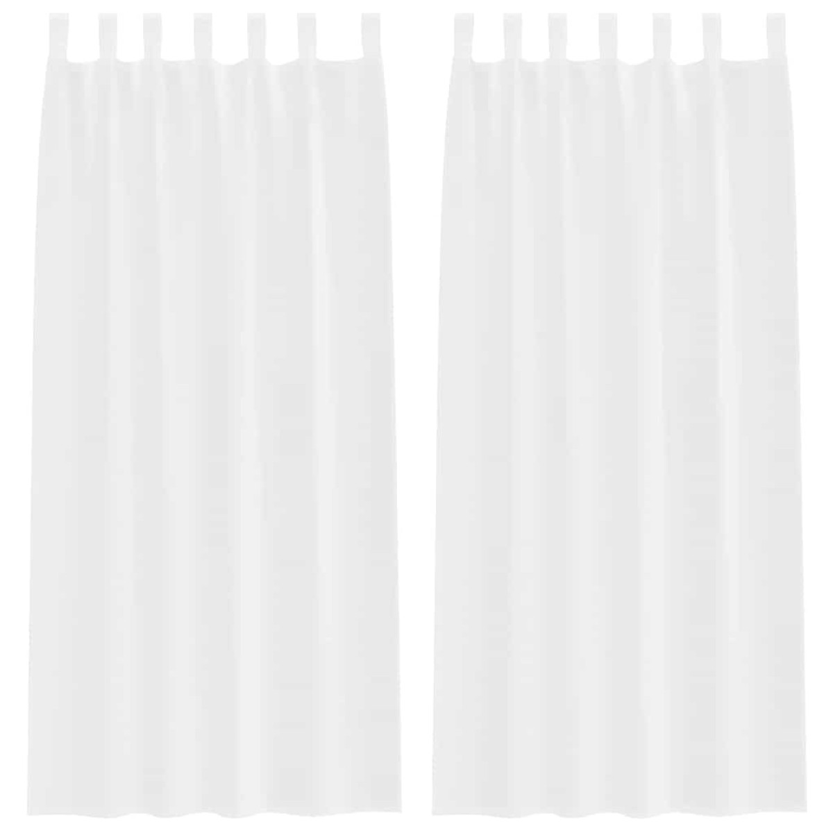vidaXL Κουρτίνα βυσσινί 2 τμχ. Λευκό 260 x 140 εκ. Πολυεστέρας