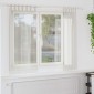 vidaXL Κουρτίνα βυσσινί 2 τμχ. Κρεμ 175 x 140 εκ. Πολυεστέρας