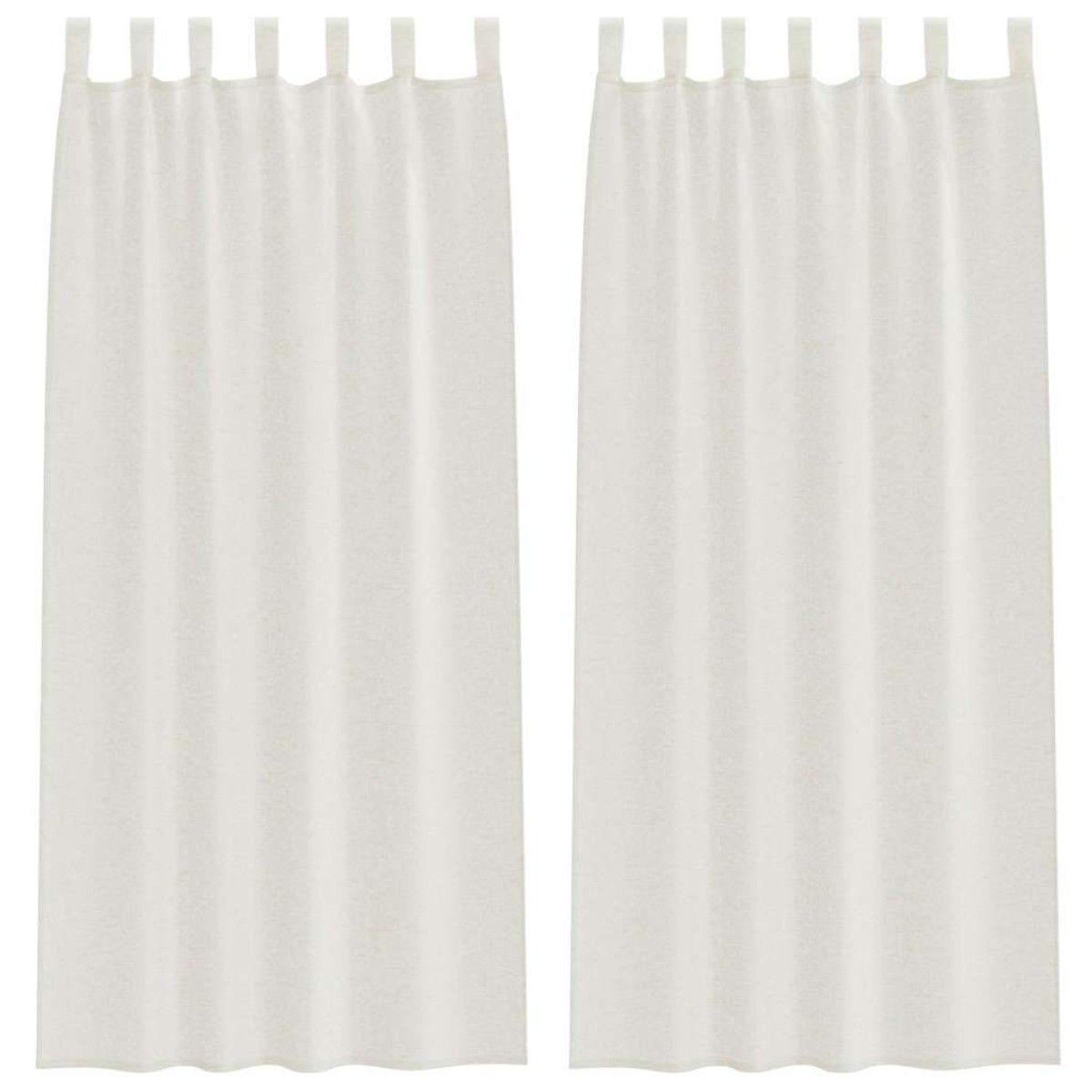 vidaXL Κουρτίνα βυσσινί 2 τμχ. Κρεμ 225 x 140 εκ. Πολυεστέρας