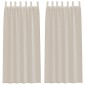 vidaXL Κουρτίνα βυσσινί 2 τμχ. Άμμος 245 x 140 εκ. Πολυεστέρας