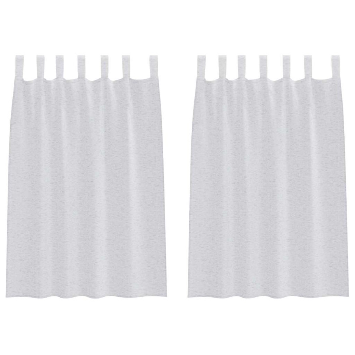 vidaXL Κουρτίνα βυσσινί 2 τμχ. Ανοιχτό γκρι 140 x 140 cm Πολυεστέρας