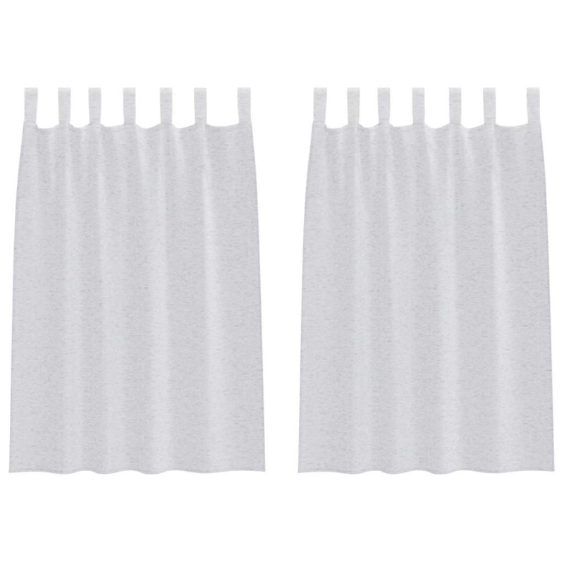 vidaXL Κουρτίνα βυσσινί 2 τμχ. Ανοιχτό γκρι 140 x 140 cm Πολυεστέρας