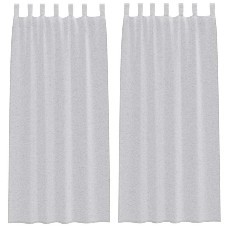 vidaXL Κουρτίνα βυσσινί 2 τμχ. Ανοιχτό γκρι 260 x 140 εκ. Πολυεστέρας