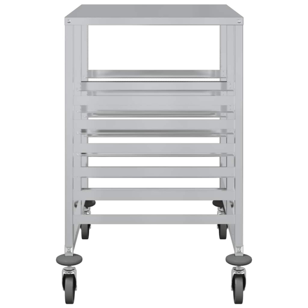 vidaXL Τρόλεϊ Δίσκου με 12 Δοχεία GN 75x55x87 εκ. από Ανοξείδωτο Ατσάλι