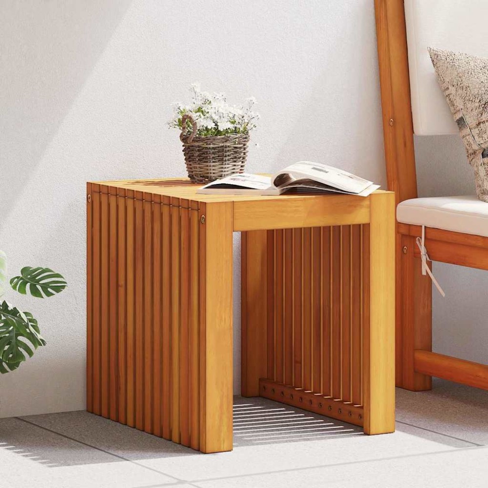 vidaXL Τραπεζάκι Πλευράς Φυσικό Λάδι 43 x 36 x 40 εκ Στερεό Ξύλο Τίκ
