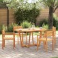 vidaXL Τραπεζαρία Κήπου Οβάλ 150 x 90 x 75 εκ. από Μασίφ Ξύλο Ακακίας