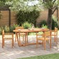 vidaXL Τραπεζαρία Κήπου Οβάλ 200 x 90 x 75 εκ. από Μασίφ Ξύλο Ακακίας