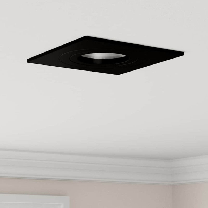 vidaXL Σποτ 6 τεμ. Μαύρο 9 x 9 x 2 εκ. Αλουμίνιο