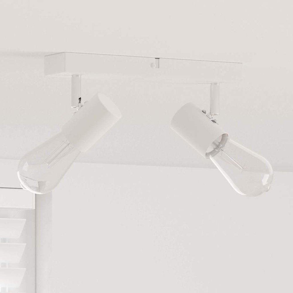 vidaXL Σποτ οροφής με προβολείς Λευκό 26 x 6,5 x 11,5 εκ Μέταλλο