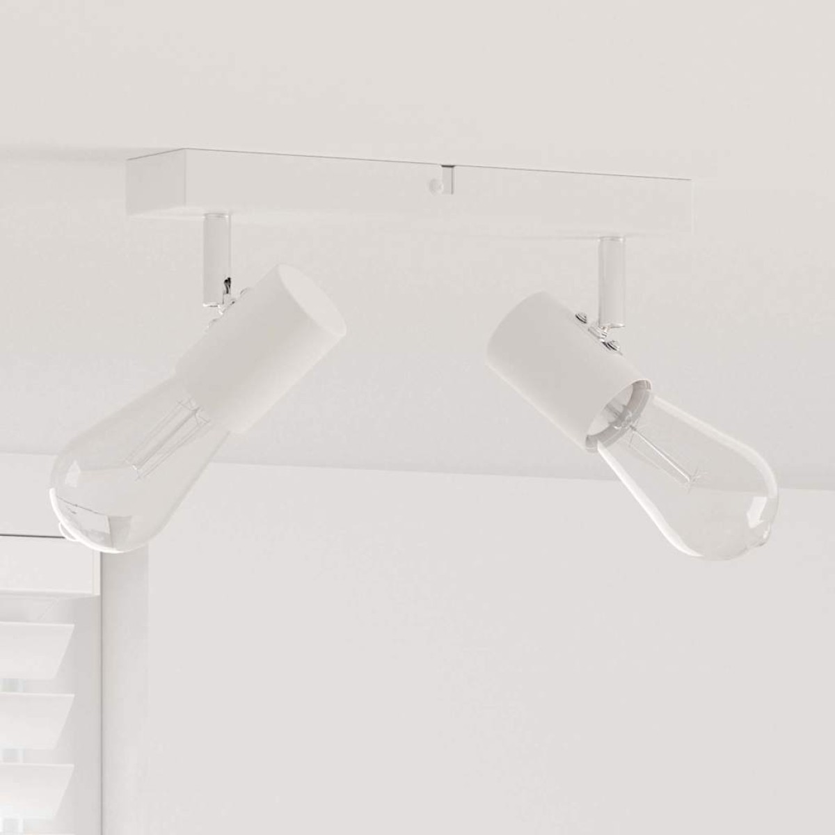 vidaXL Σποτ οροφής με προβολείς Λευκό 26 x 6,5 x 11,5 εκ Μέταλλο